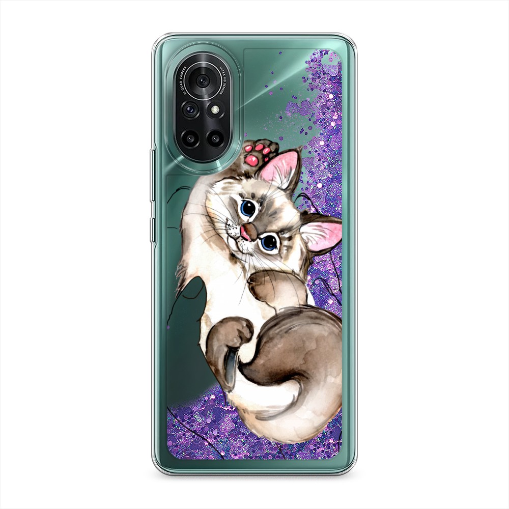 

Чехол Awog на Honor V40 Lite/Huawei Nova 8 "Котенок в ладошках", Разноцветный, 6105192-1