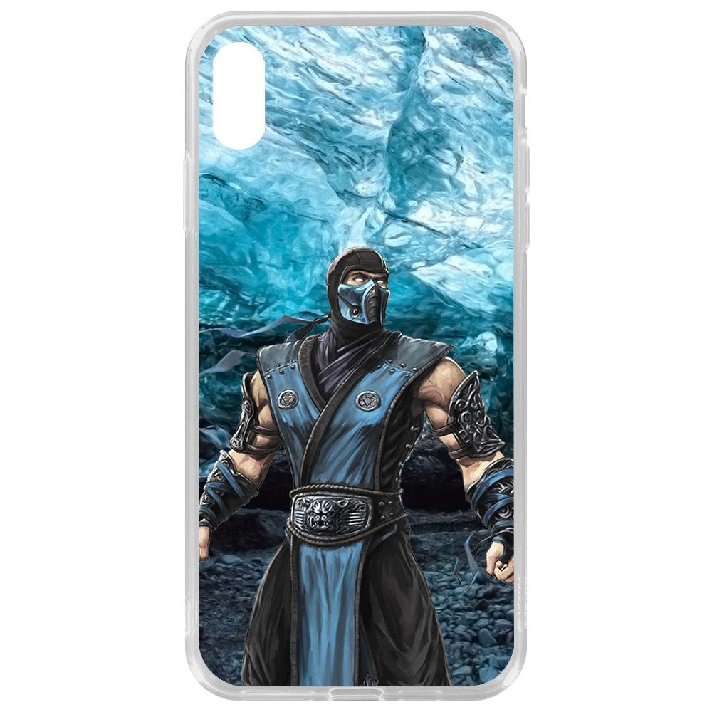

Чехол-накладка Krutoff Clear Case Мортал Комбат. Саб Зиро для iPhone XS Max, Прозрачный