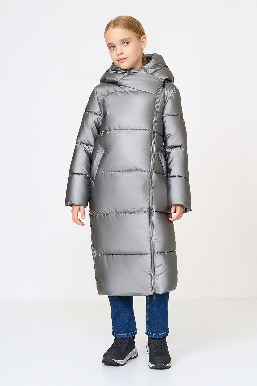 

Пуховик детский BAON BK041809, MOUSE METALLIC, 128, Серый, BK041809