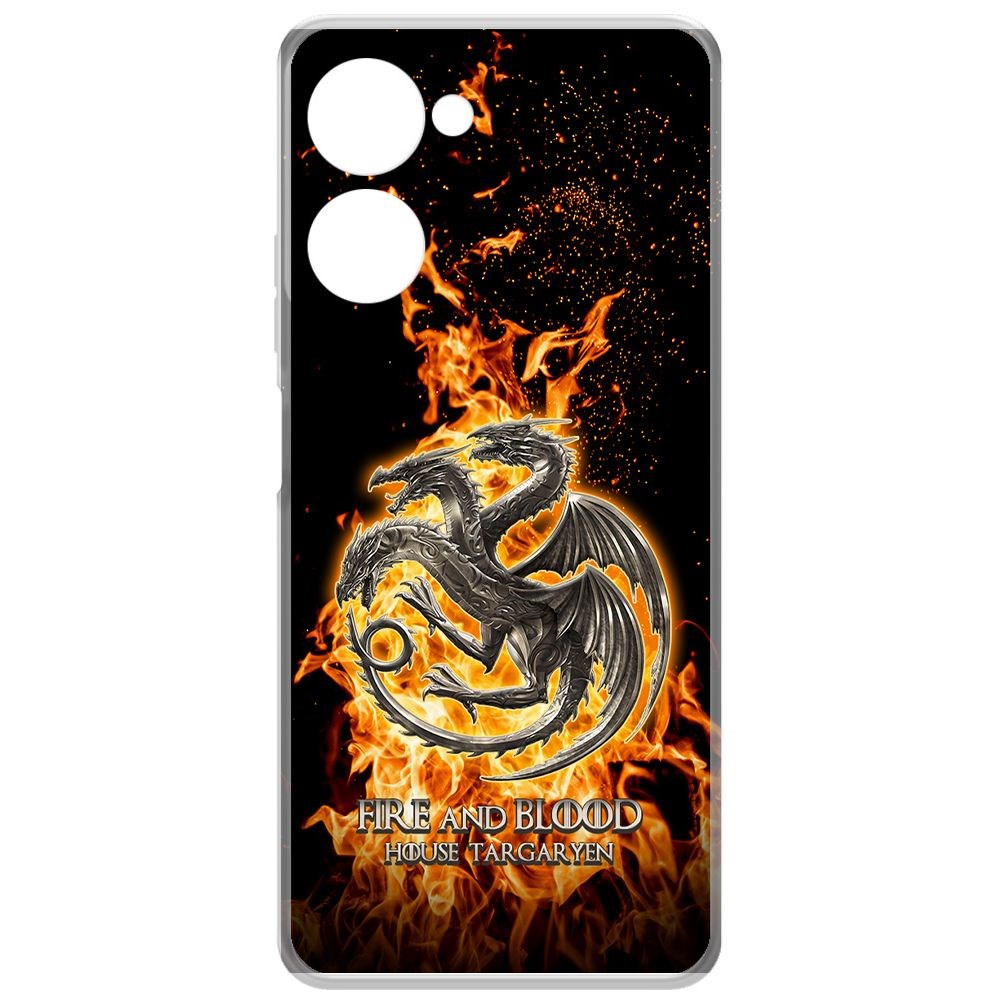 

Чехол-накладка Krutoff Clear Case Игра Престолов Дом Таргариен для Realme 10 Pro, Прозрачный
