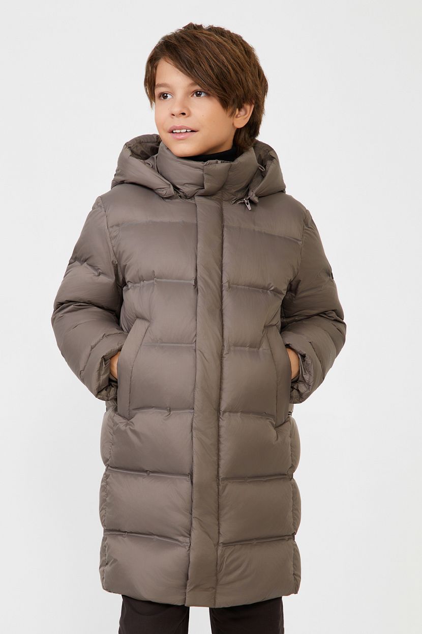 Пуховик детский BAON BK5223505, WOOD, 152 пуховик женский mountain hardwear ghost whisperer 2™ jacket коричневый