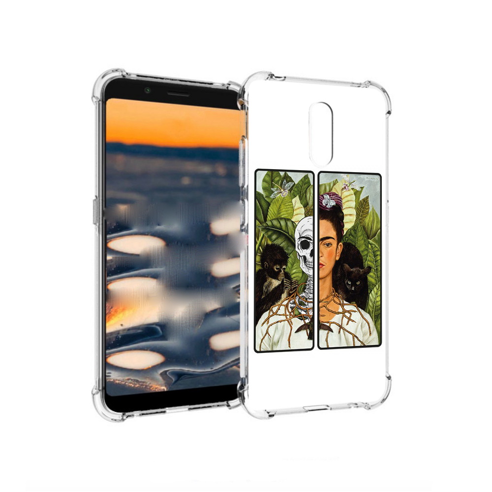 

Чехол MyPads Tocco для Nokia C2 сдвоенная картинка девушка скелет (PT227055.113.595), Прозрачный, Tocco