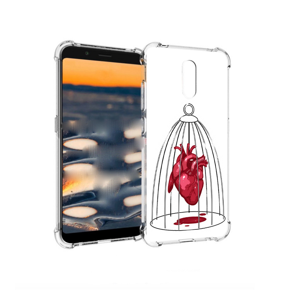

Чехол MyPads Tocco для Nokia C2 сердце в клетке (PT227055.113.597), Прозрачный, Tocco