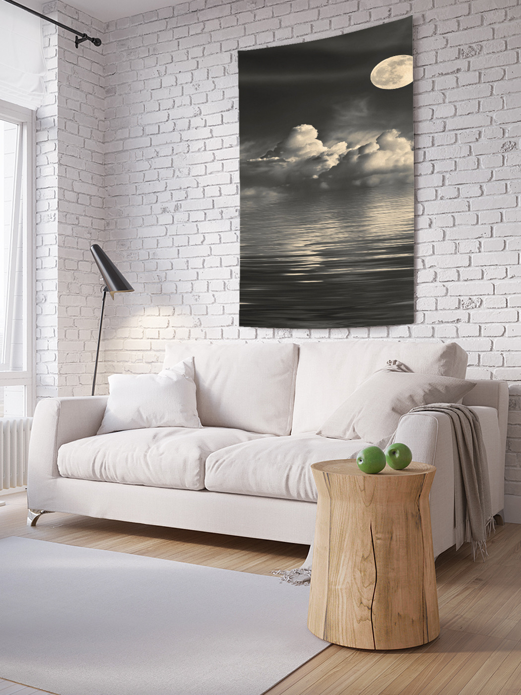 

Вертикальное фотопанно на стену JoyArty Облака на реке 100x150 см, Облака на реке