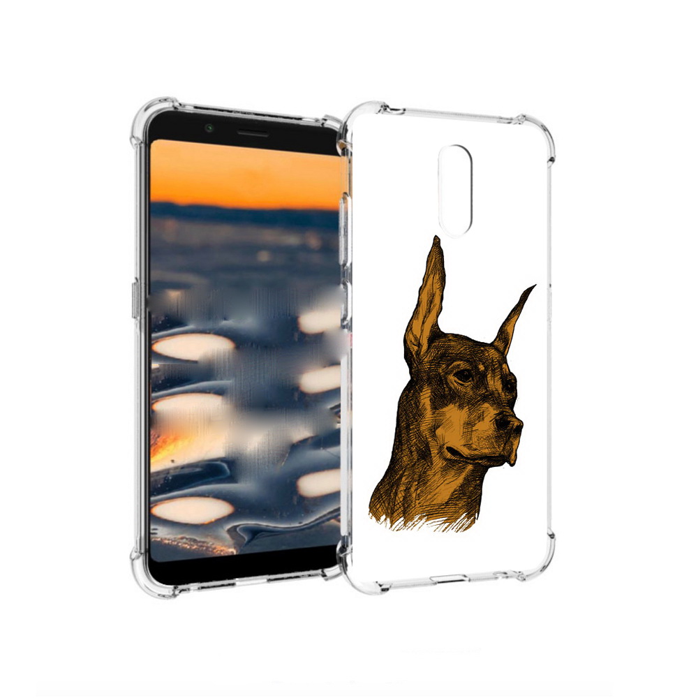 

Чехол MyPads Tocco для Nokia C2 скетч доберман (PT227055.113.605), Прозрачный, Tocco