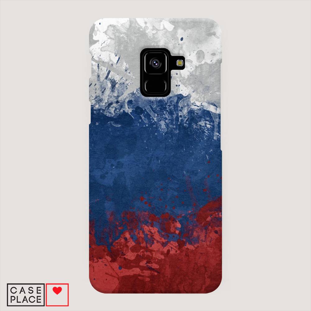 

Пластиковый чехол "Флаг России неровный" на Samsung Galaxy A8 2018, 25420-4