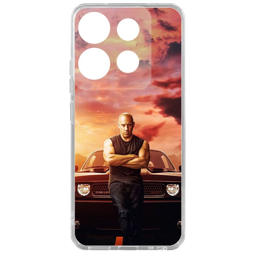 

Чехол-накладка Krutoff Clear Case Форсаж. Доминик Торетто для TECNO POP 7, Прозрачный