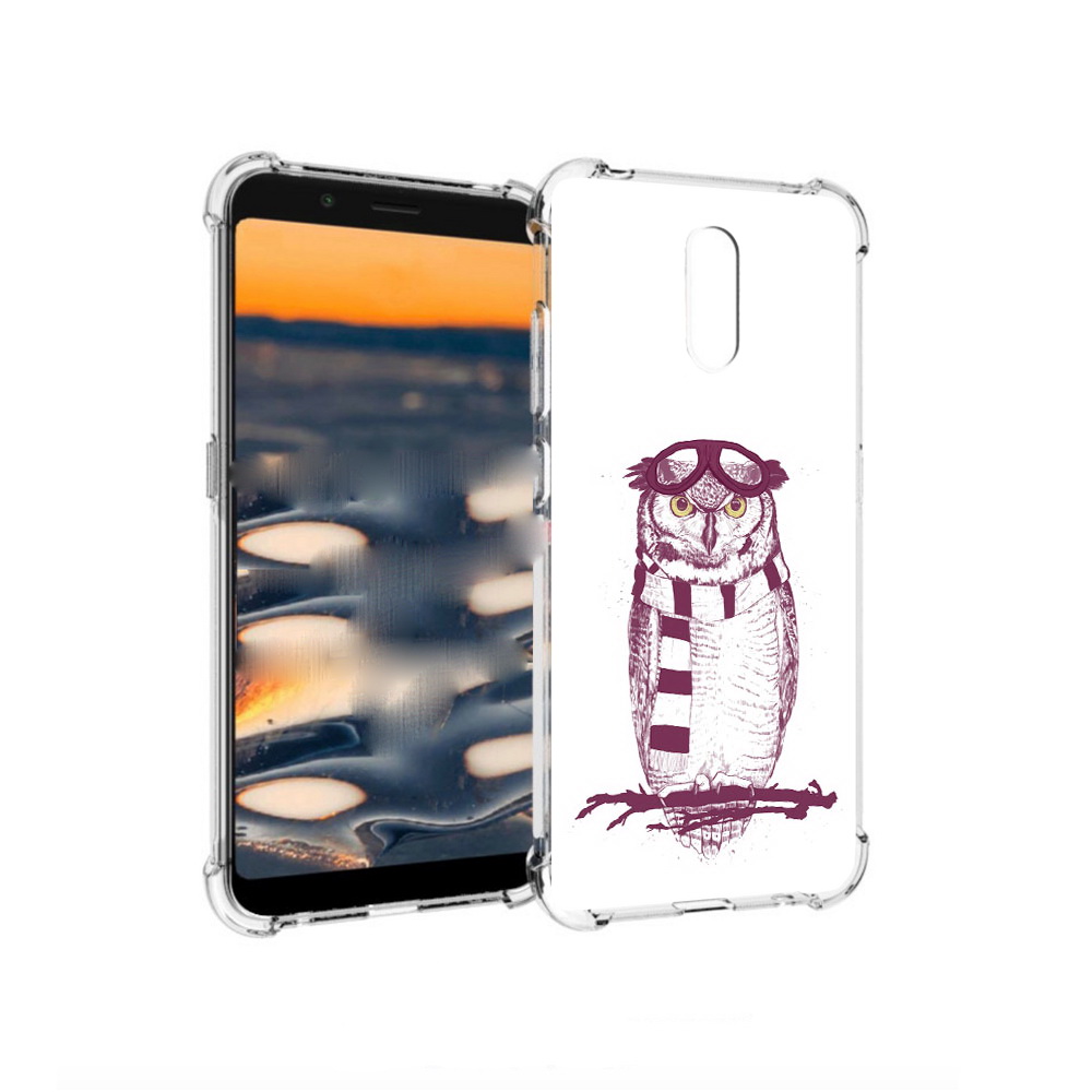 

Чехол MyPads Tocco для Nokia C2 сова-летчик (PT227055.113.612), Прозрачный, Tocco