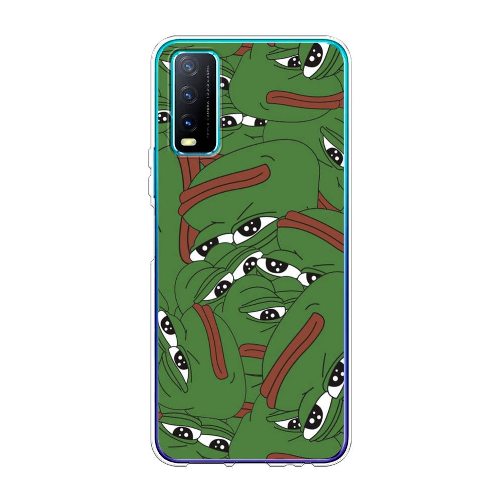 

Чехол Awog на Vivo Y20 "Печальный frog", Разноцветный, 263650-9