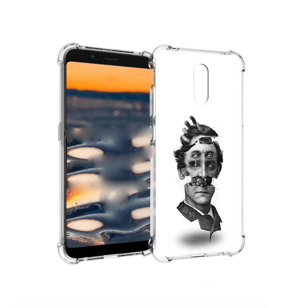 

Чехол MyPads Tocco для Nokia C2 страшное лицо абстракция (PT227055.113.628), Прозрачный, Tocco