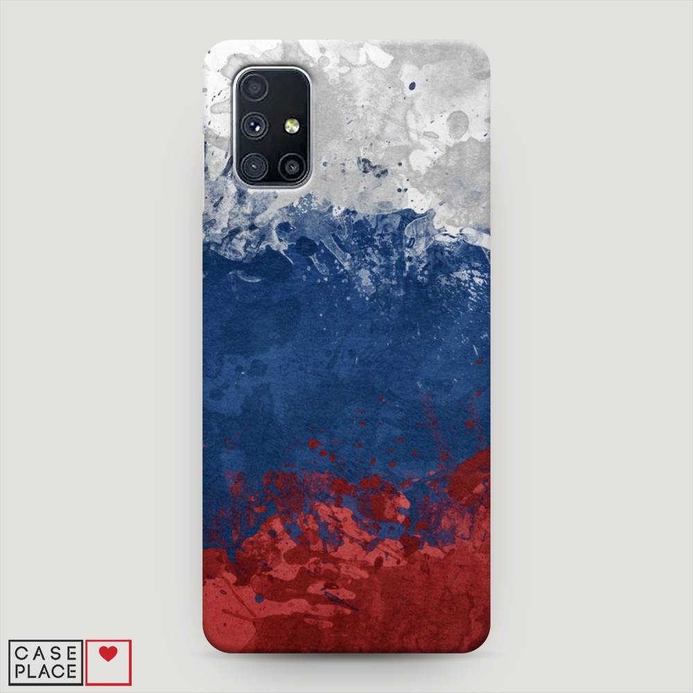 фото Пластиковый чехол "флаг россии неровный" на samsung galaxy m51 awog