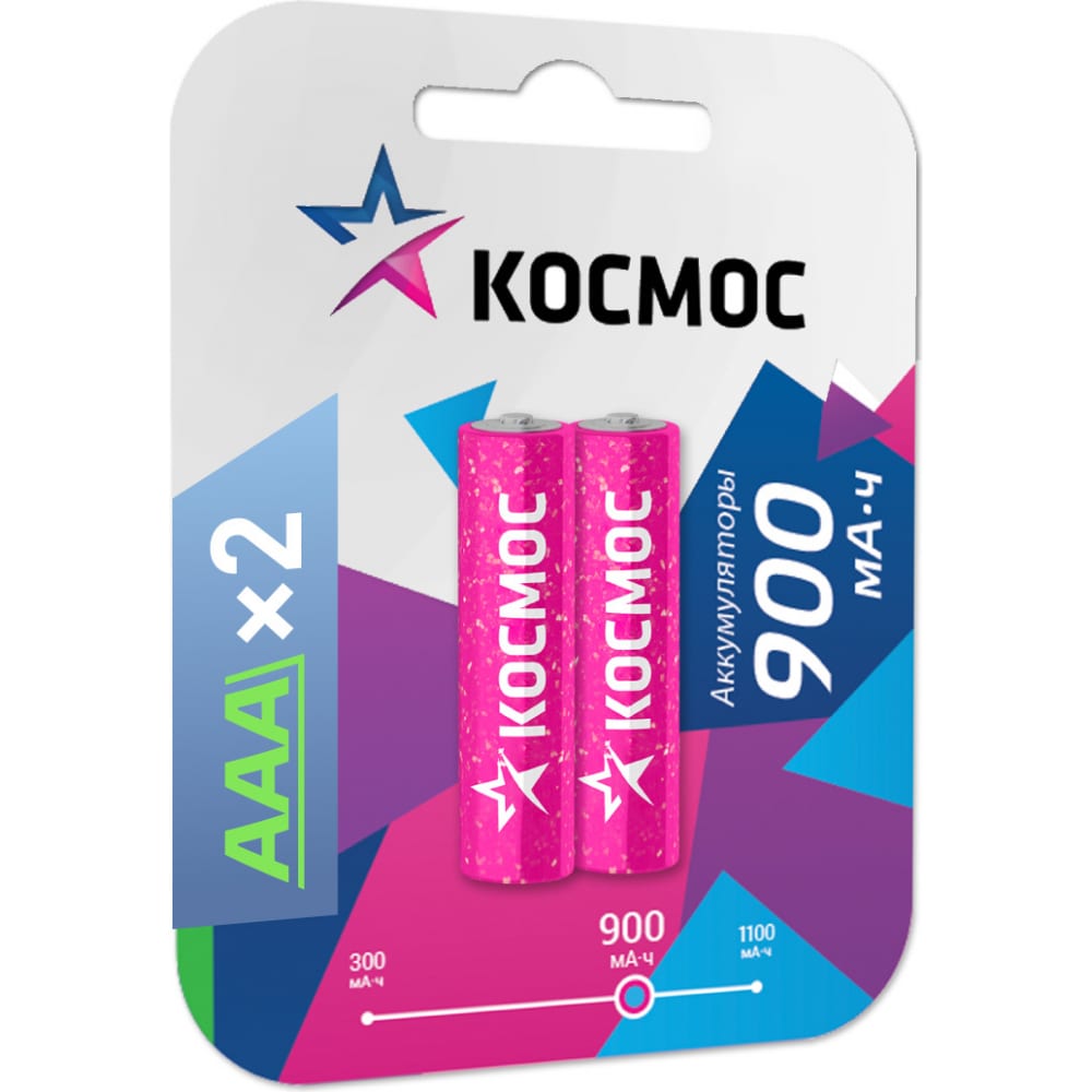 

КОСМОС Аккумулятор R03 NI-MN 900мА.ч BP-2 KOCR03NIMH(900MAH)