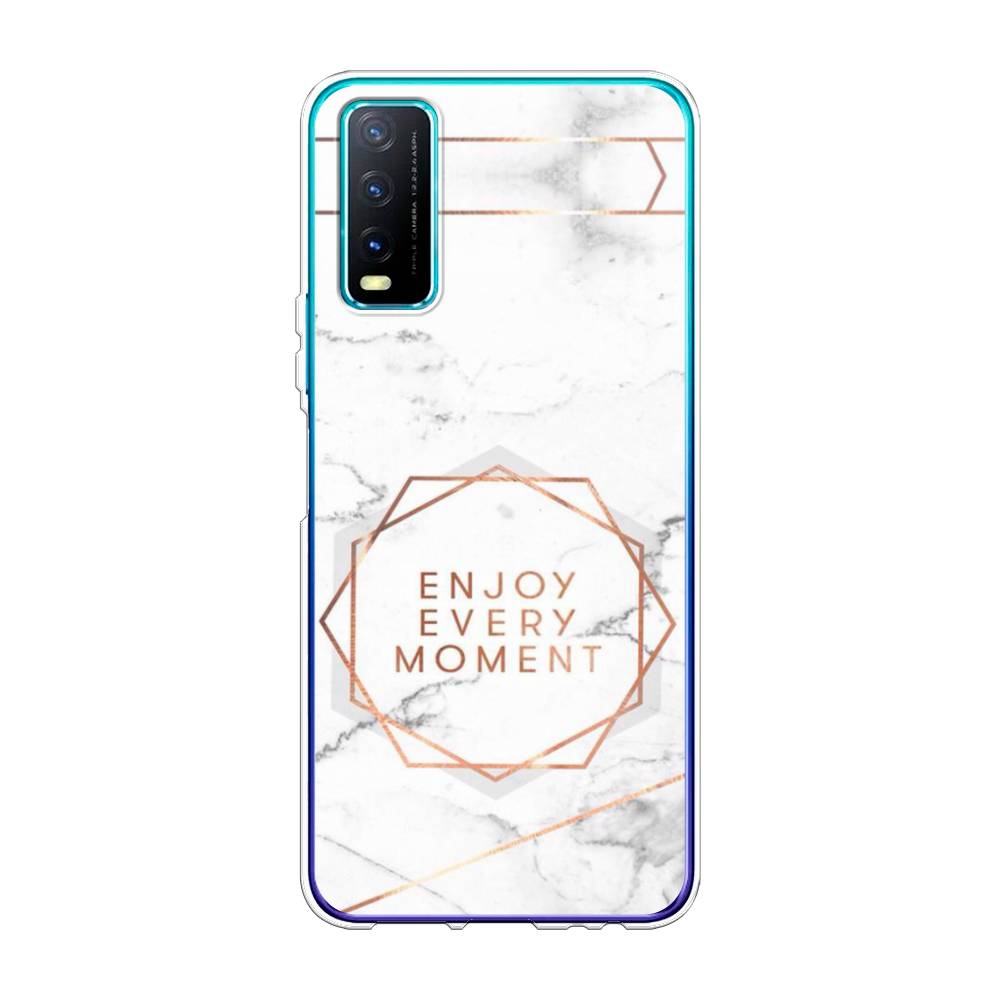 

Чехол Awog на Vivo Y20 "Enjoy every moment мрамор", Разноцветный, 263650-7