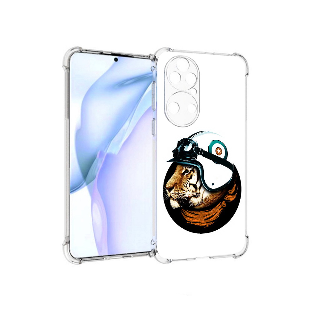 

Чехол MyPads Tocco для Huawei P50 Тигр в шлеме, Прозрачный, Tocco