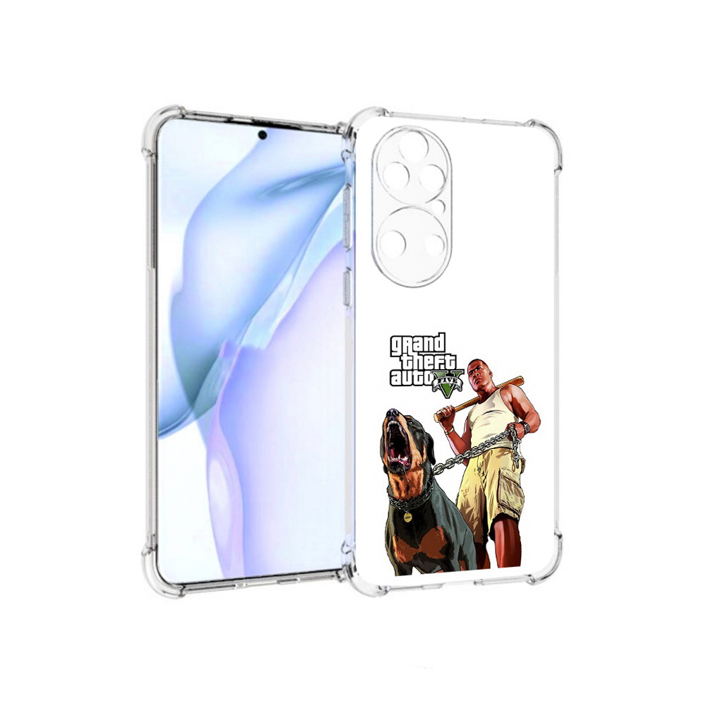 

Чехол MyPads Tocco для Huawei P50 GTA грозная собака, Прозрачный, Tocco