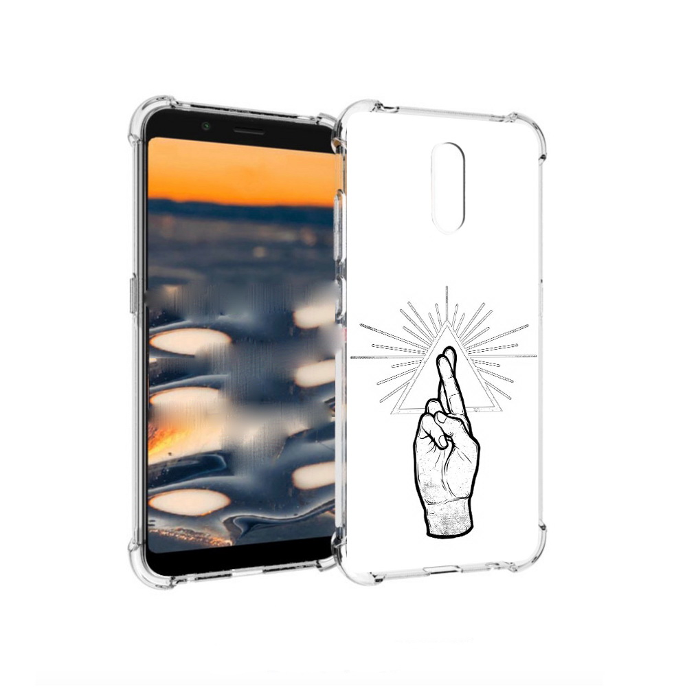 

Чехол MyPads Tocco для Nokia C2 черно белая рука (PT227055.113.681), Прозрачный, Tocco