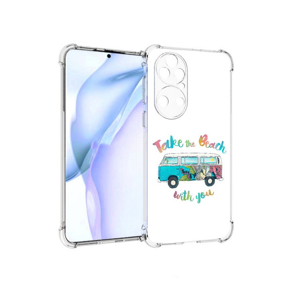 

Чехол MyPads Tocco для Huawei P50 Хиппи автобус, Прозрачный, Tocco
