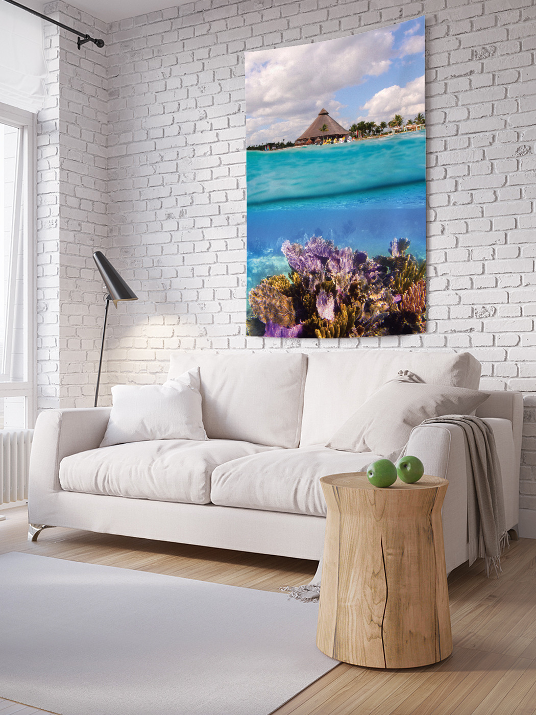 

Вертикальное фотопанно на стену JoyArty Водная черта 100x150 см, Водная черта