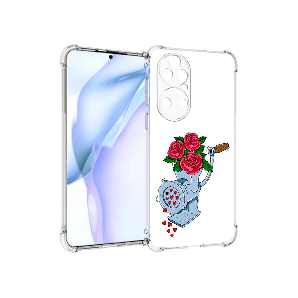 

Чехол MyPads Tocco для Huawei P50 Цветочные сердца, Прозрачный, Tocco