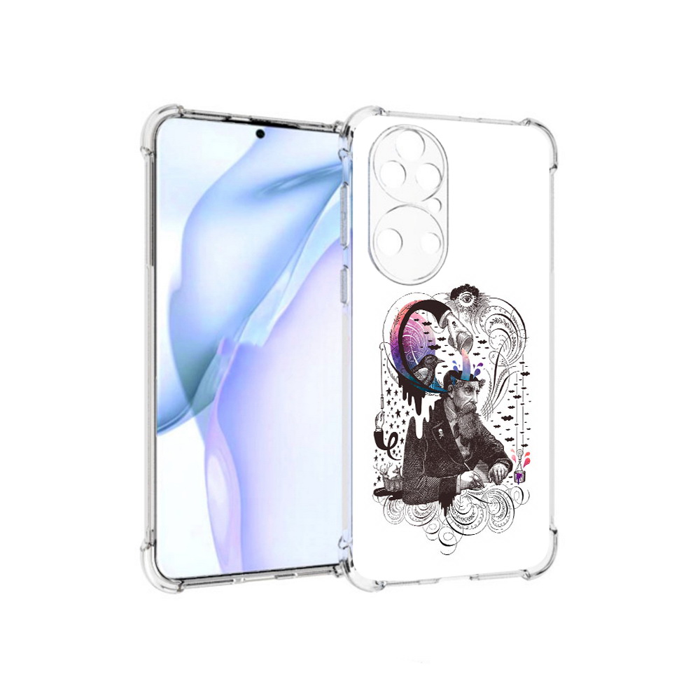

Чехол MyPads Tocco для Huawei P50 абстракция думающий мужчина, Прозрачный, Tocco