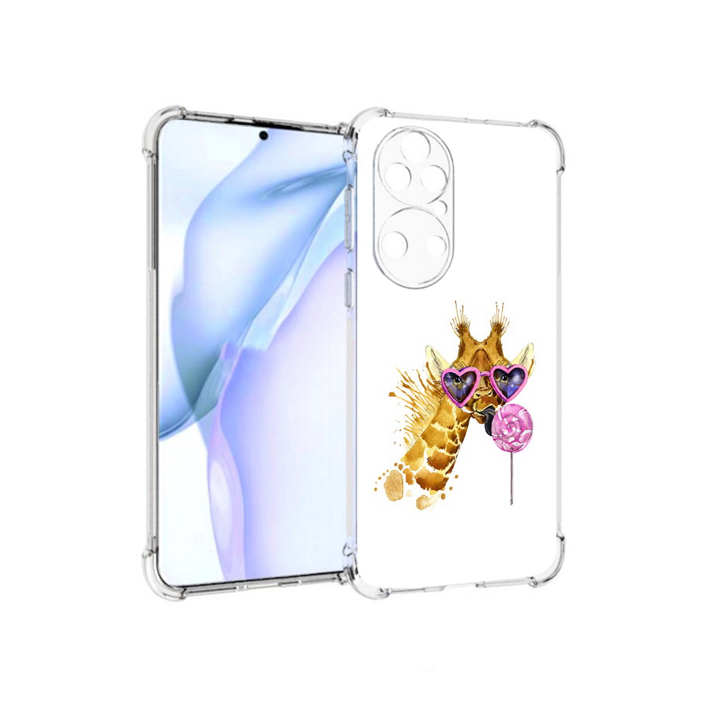 

Чехол MyPads Tocco для Huawei P50 акварельный жираф, Прозрачный, Tocco