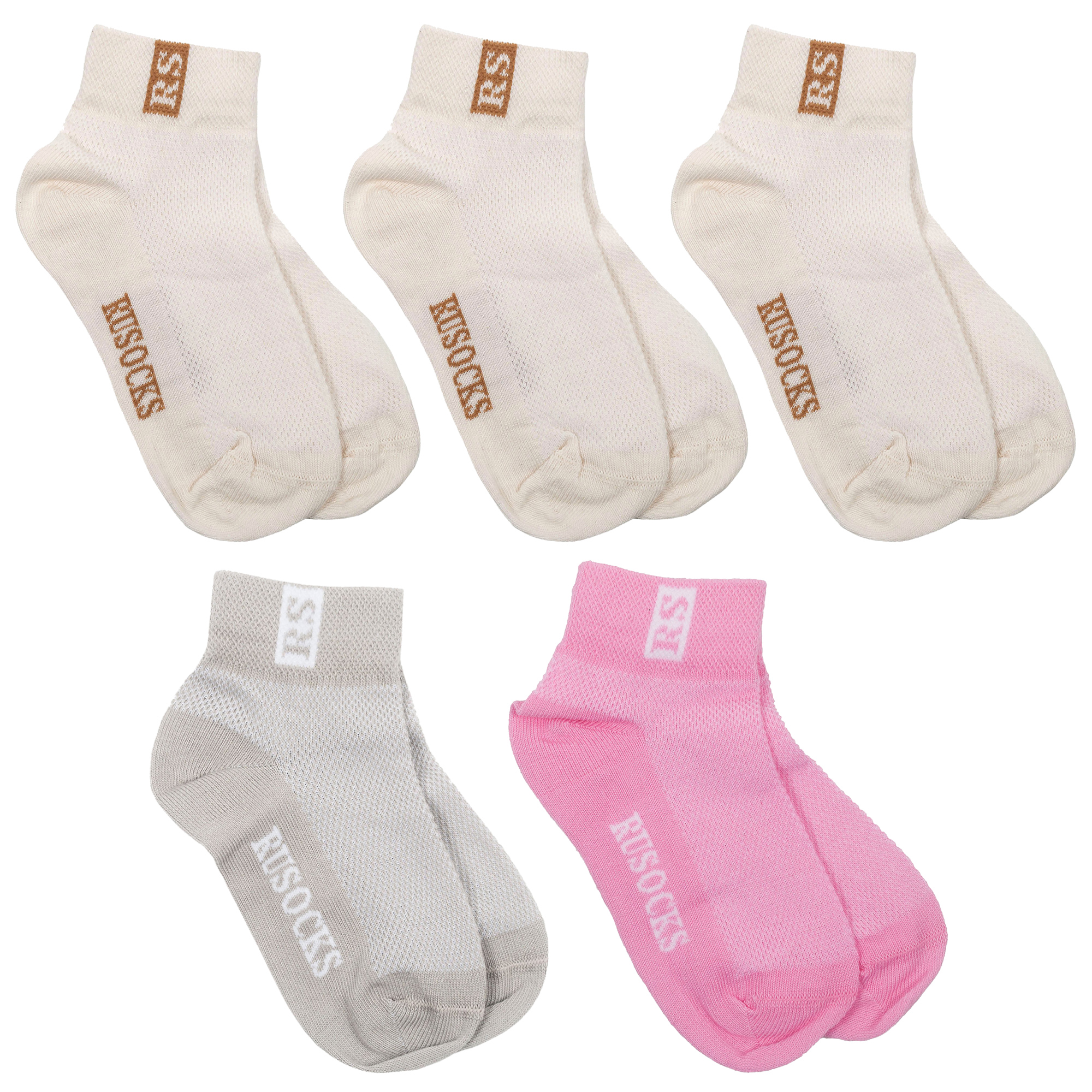 

Носки детские Rusocks 5-Д-36, бежевый; розовый, 22-24, 5-Д-36