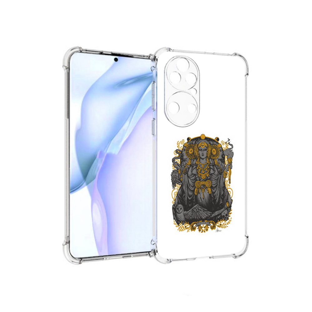 

Чехол MyPads Tocco для Huawei P50 божество с золотыми элементами, Прозрачный, Tocco