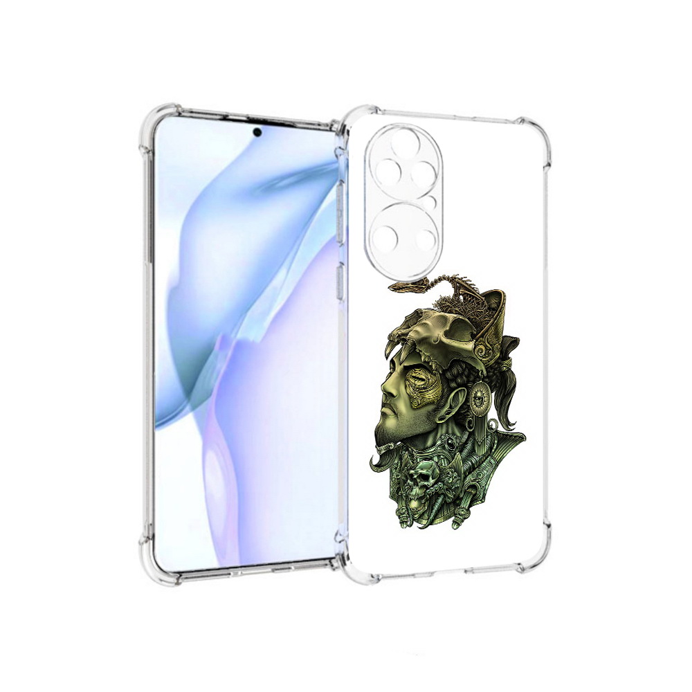 

Чехол MyPads Tocco для Huawei P50 бронзовый воин, Прозрачный, Tocco