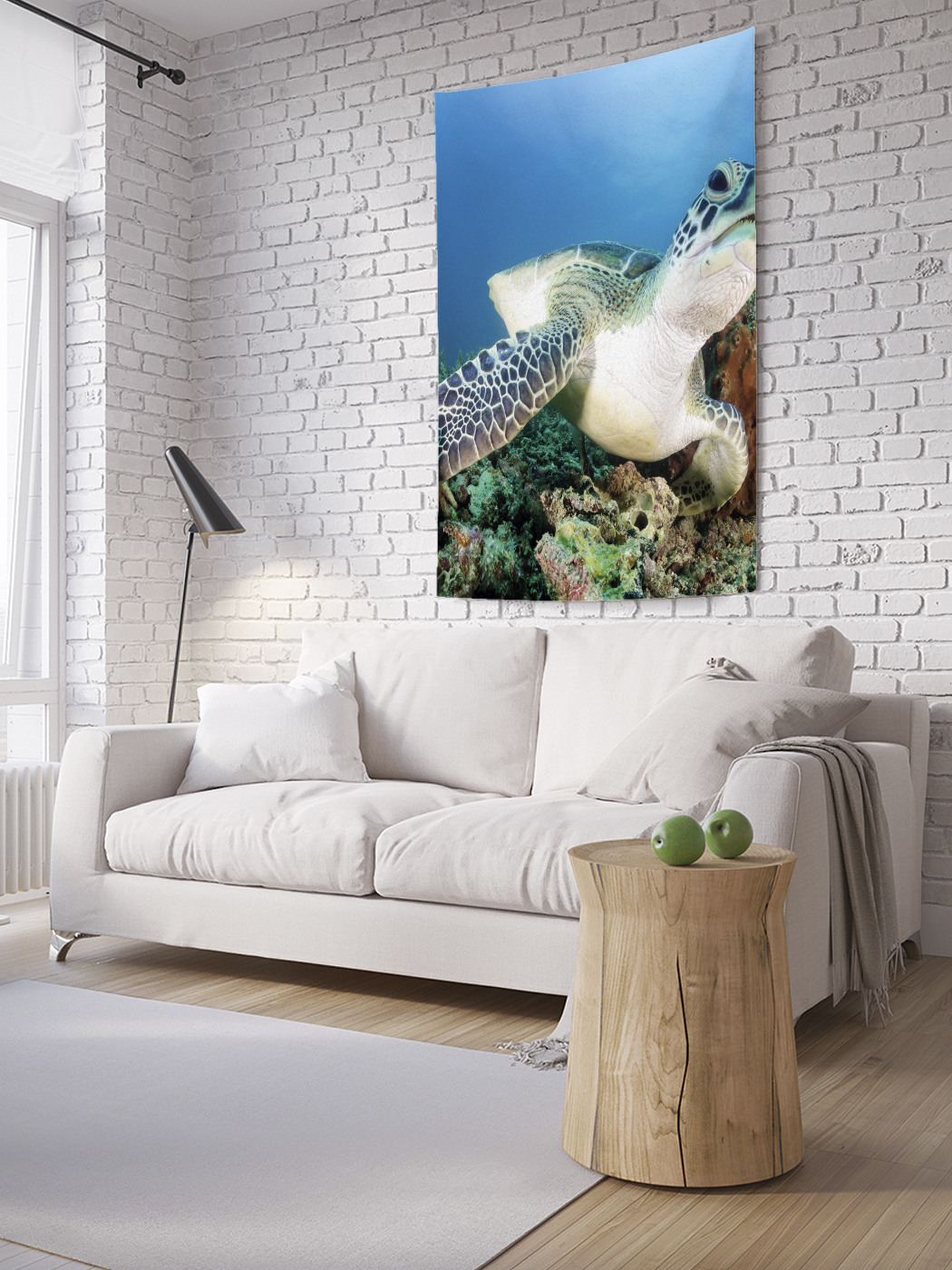 

Вертикальное фотопанно на стену JoyArty Черепаха на кораллах 150x200 см, Черепаха на кораллах