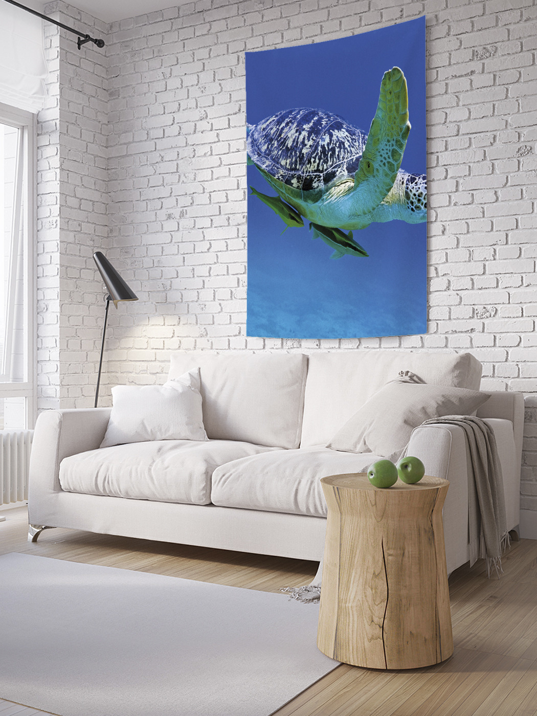 

Вертикальное фотопанно на стену JoyArty Черепаха с рыбками 150x200 см, Черепаха с рыбками