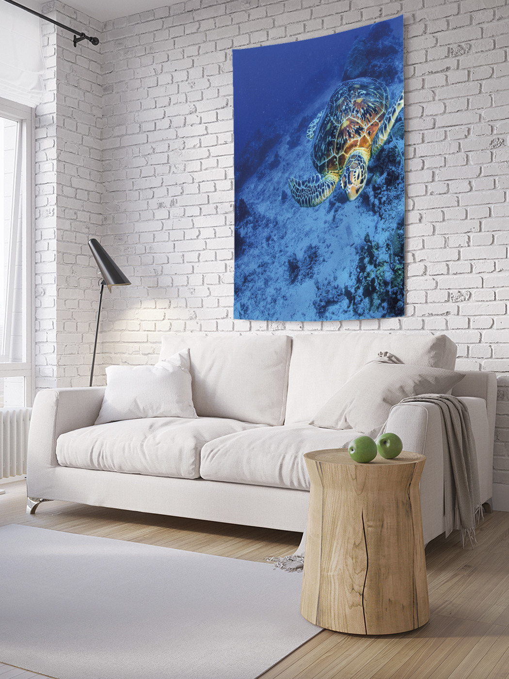 

Вертикальное фотопанно на стену JoyArty Черепаха на дне 150x200 см, Черепаха на дне