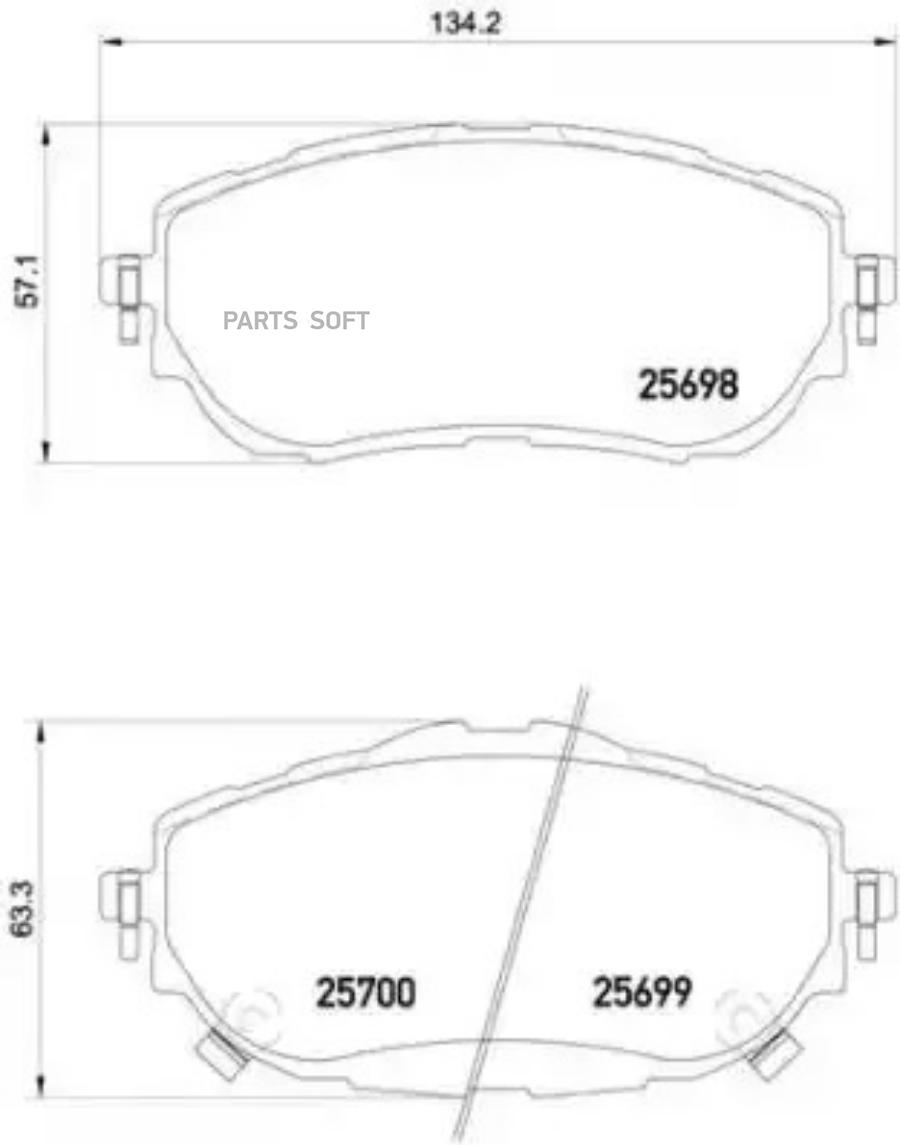 

Колодки дисковые передние Toyota Auris/Corolla 1.3-2.0i/D-4D 12> P83150