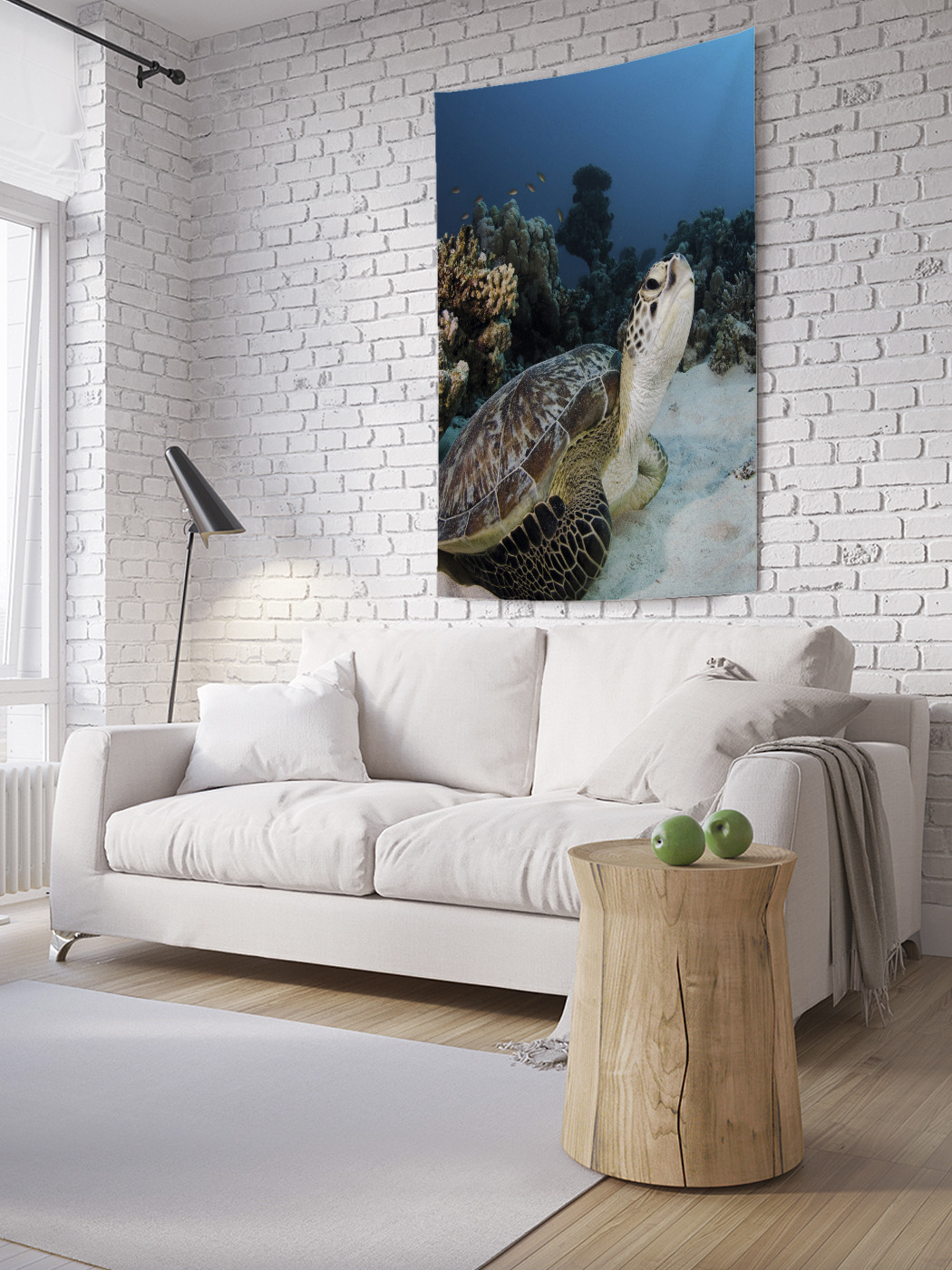 

Вертикальное фотопанно на стену JoyArty Черепаха среди коралл 150x200 см, Черепаха среди коралл