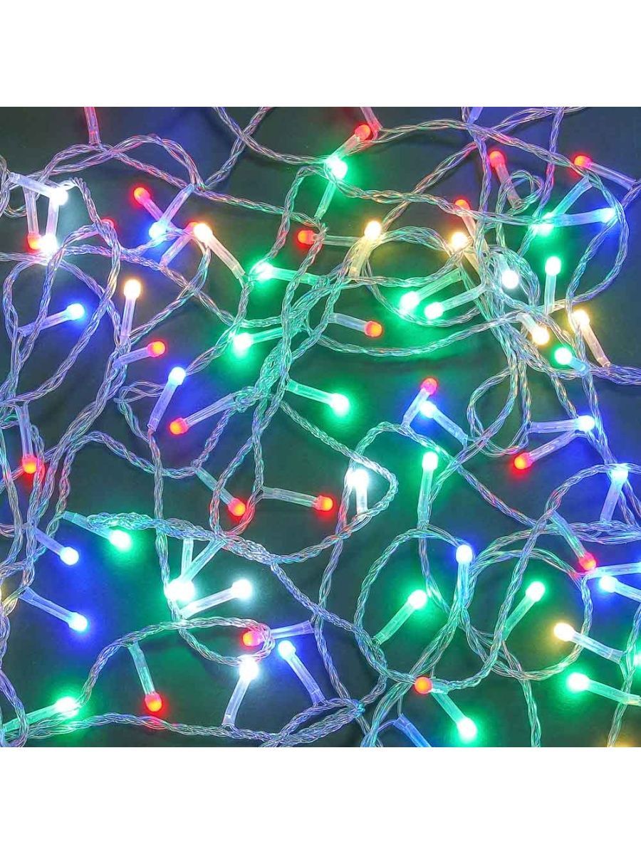 Световая гирлянда новогодняя Сноу бум Вьюн 384-153 10 м разноцветный/RGB