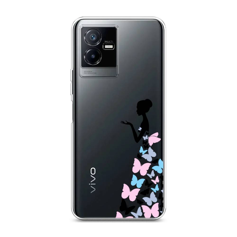 

Чехол Awog на Vivo Y73t "Платье из бабочек", Белый;розовый, 268050-1