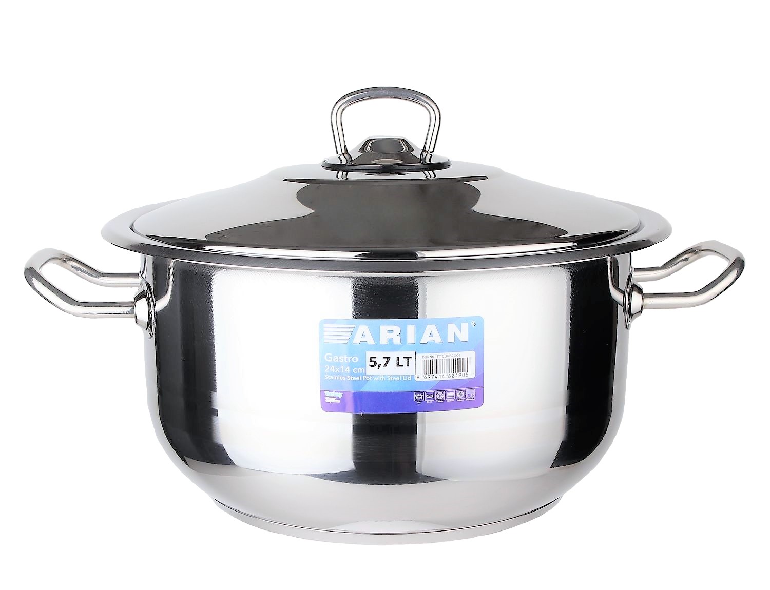 

Кастрюля HASCEVHER 1,75л 16х10/дно d10см