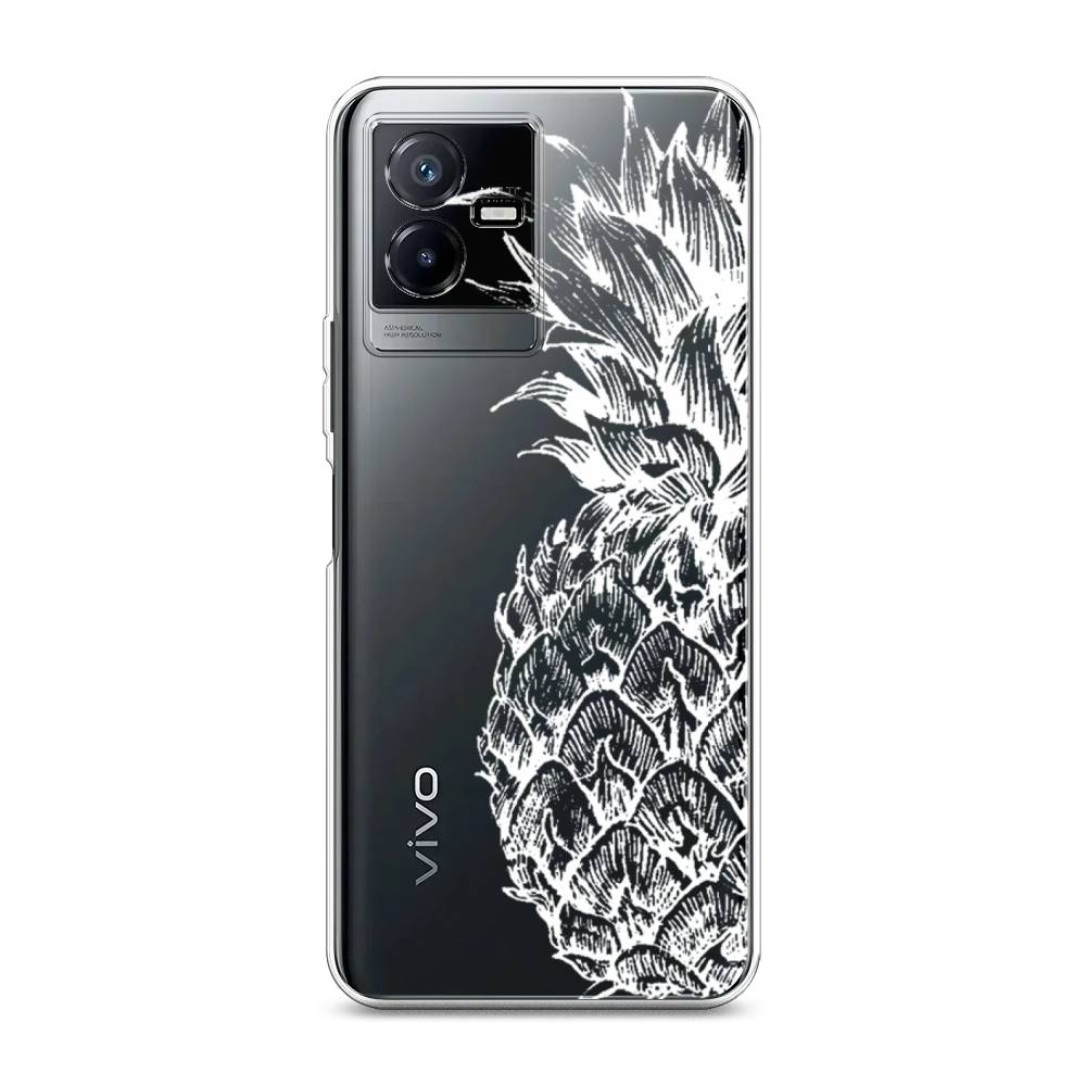 

Чехол Awog на Vivo Y73t "Ананас графика белая", Белый, 268050-10