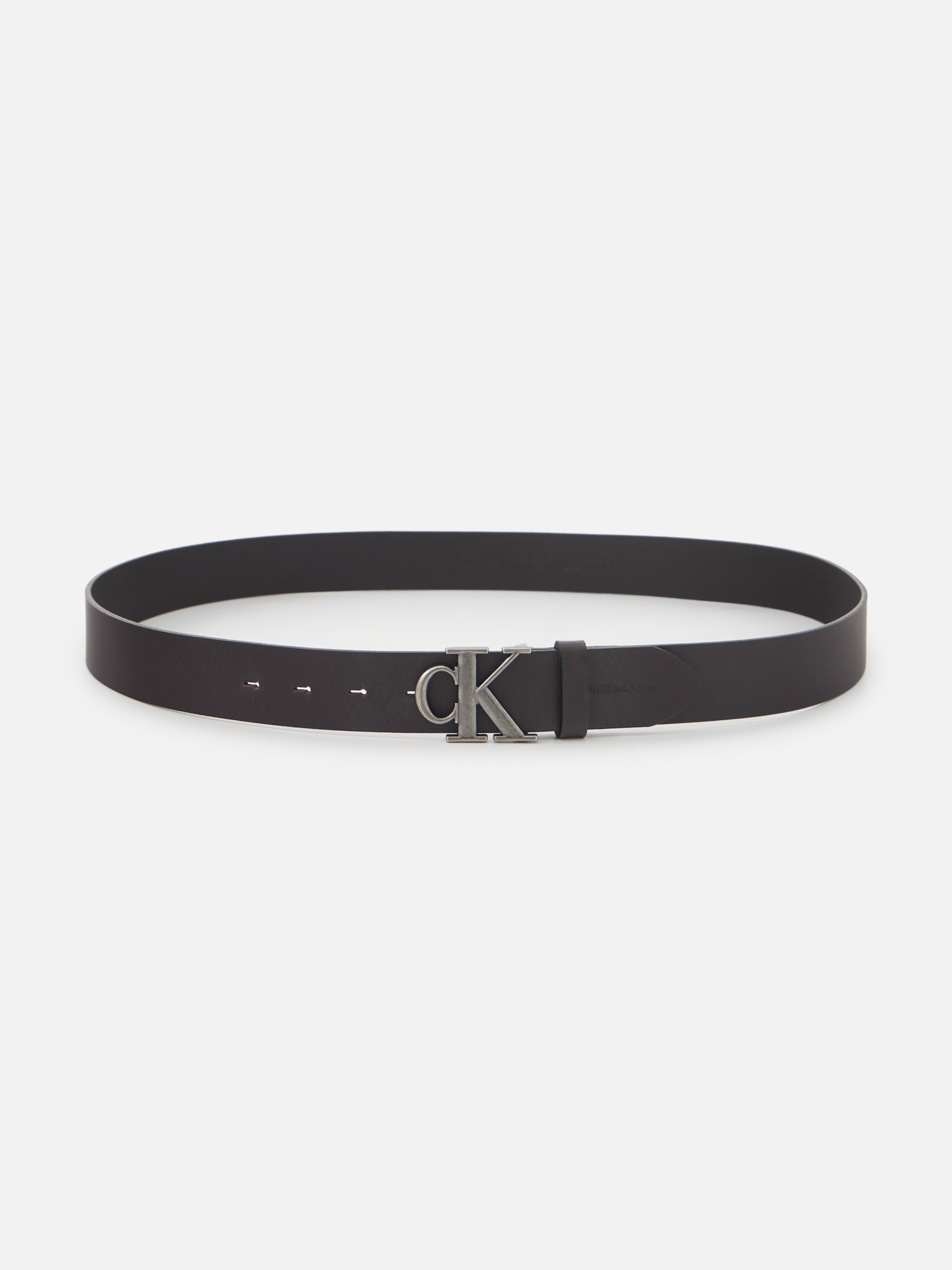 Ремень мужской Calvin Klein Jeans Round Mono Plaque K50K512068 коричневый, 110 см