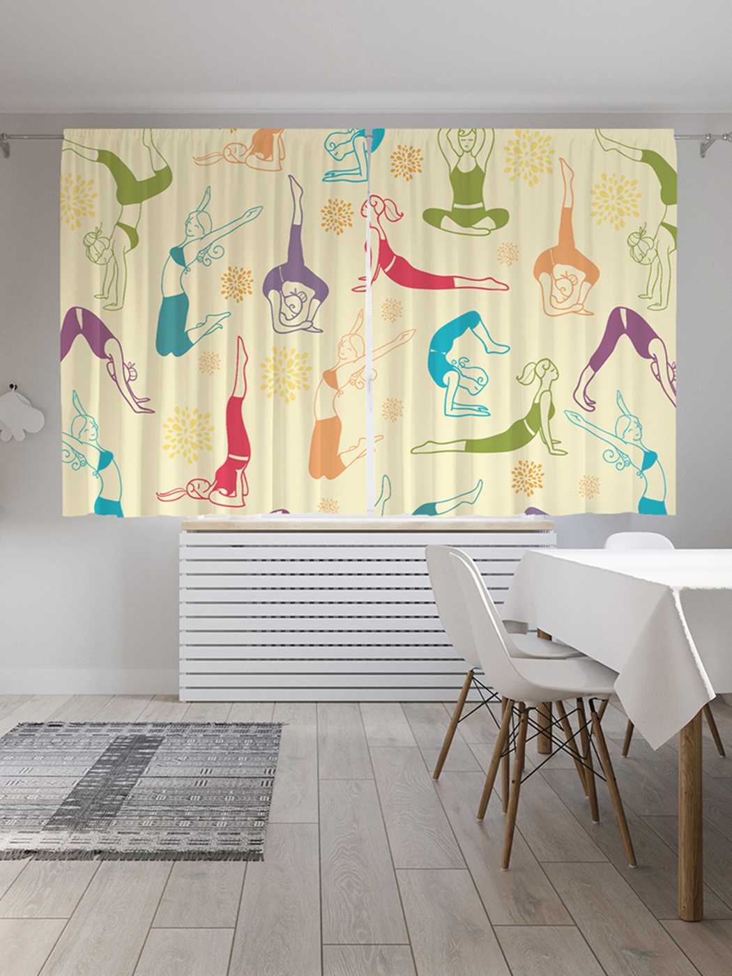 фото Классические шторы joyarty "эффект йоги", серия oxford delux, 2 полотна 145x180 см