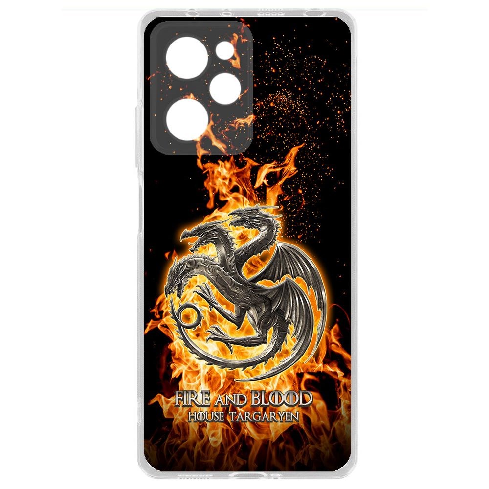 

Чехол-накладка Krutoff Clear Case Игра Престолов Дом Таргариен для Xiaomi Poco X5 Pro, Прозрачный