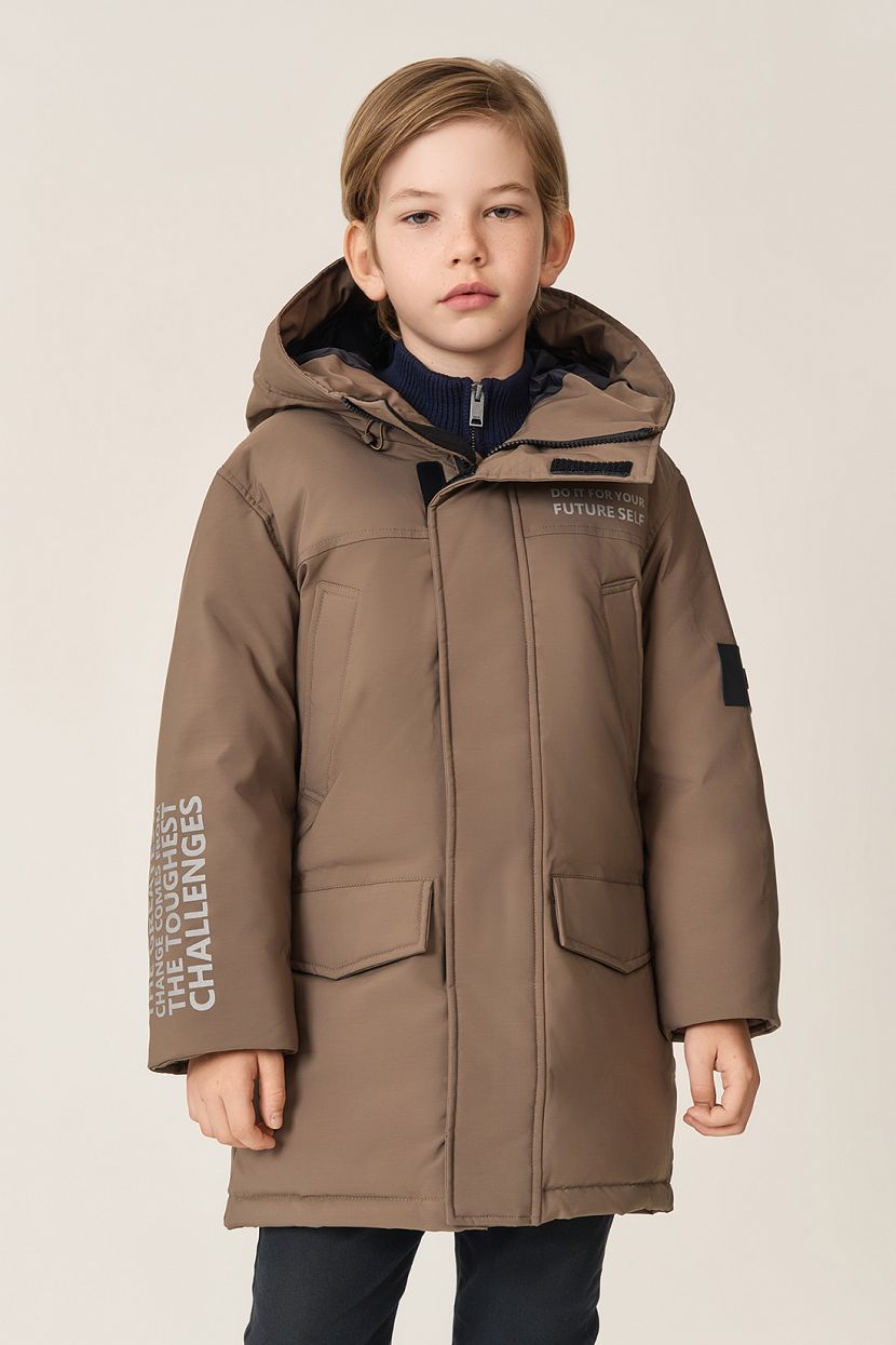 Пуховик детский BAON BK5023521, SHITAKE, 134 пуховик женский mountain hardwear ghost whisperer 2™ jacket коричневый