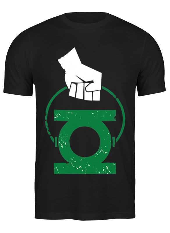 

Футболка мужская Printio Green lantern черная 3XL, Черный, Green lantern