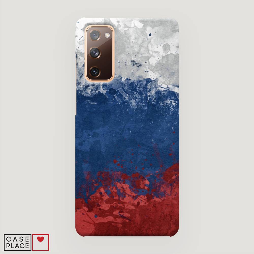 фото Пластиковый чехол "флаг россии неровный" на samsung galaxy s20 fe awog