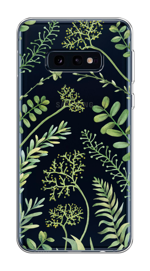 

Чехол на Samsung Galaxy S10E "Green Leaves", Зеленый;прозрачный, 27250-1