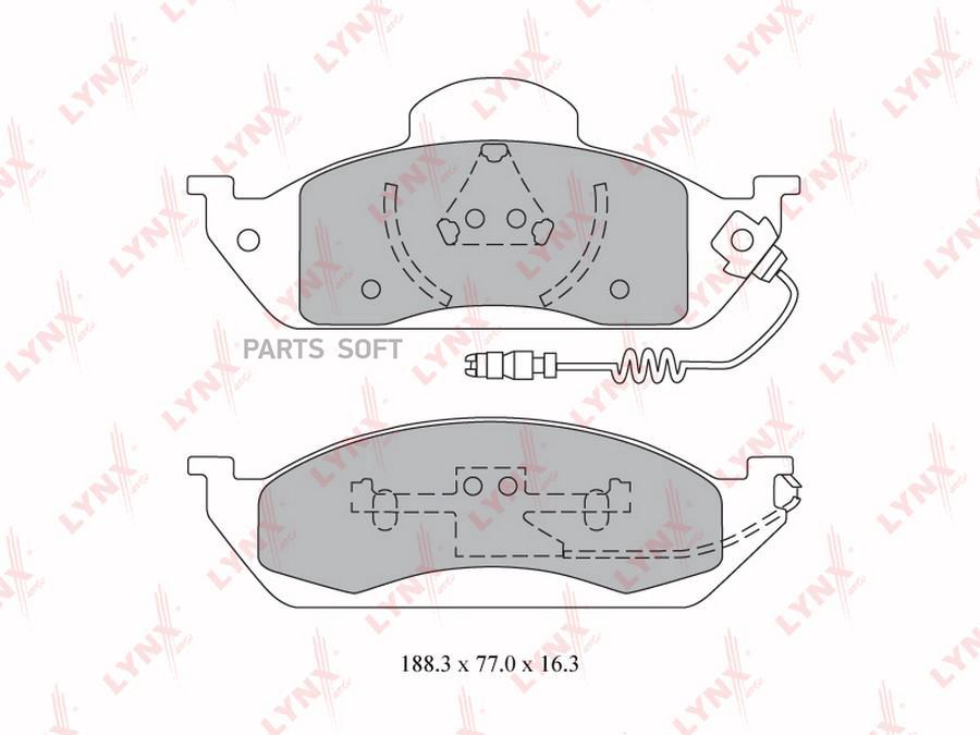 

Тормозные колодки LYNXauto передние дисковые BD5326