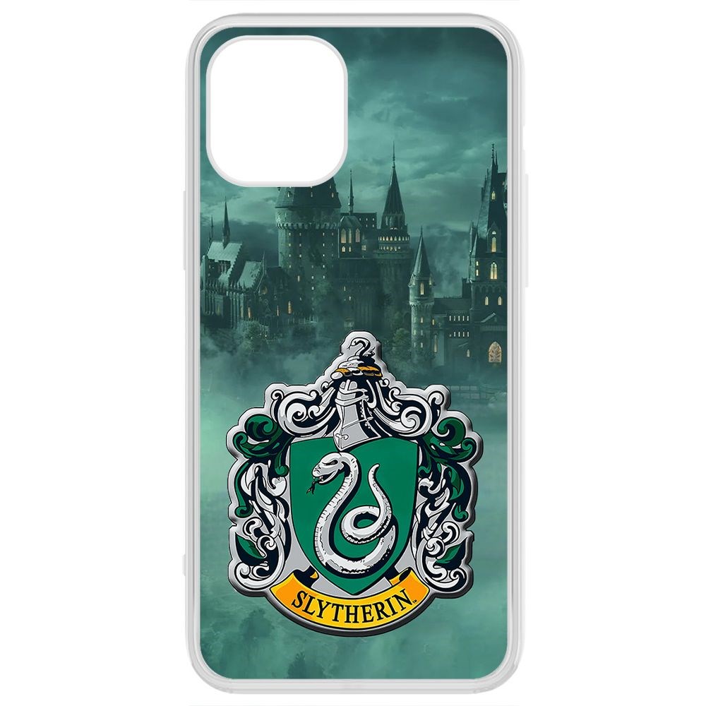 

Чехол-накладка Krutoff Clear Case Гарри Поттер. Слизерин для iPhone 12, Прозрачный
