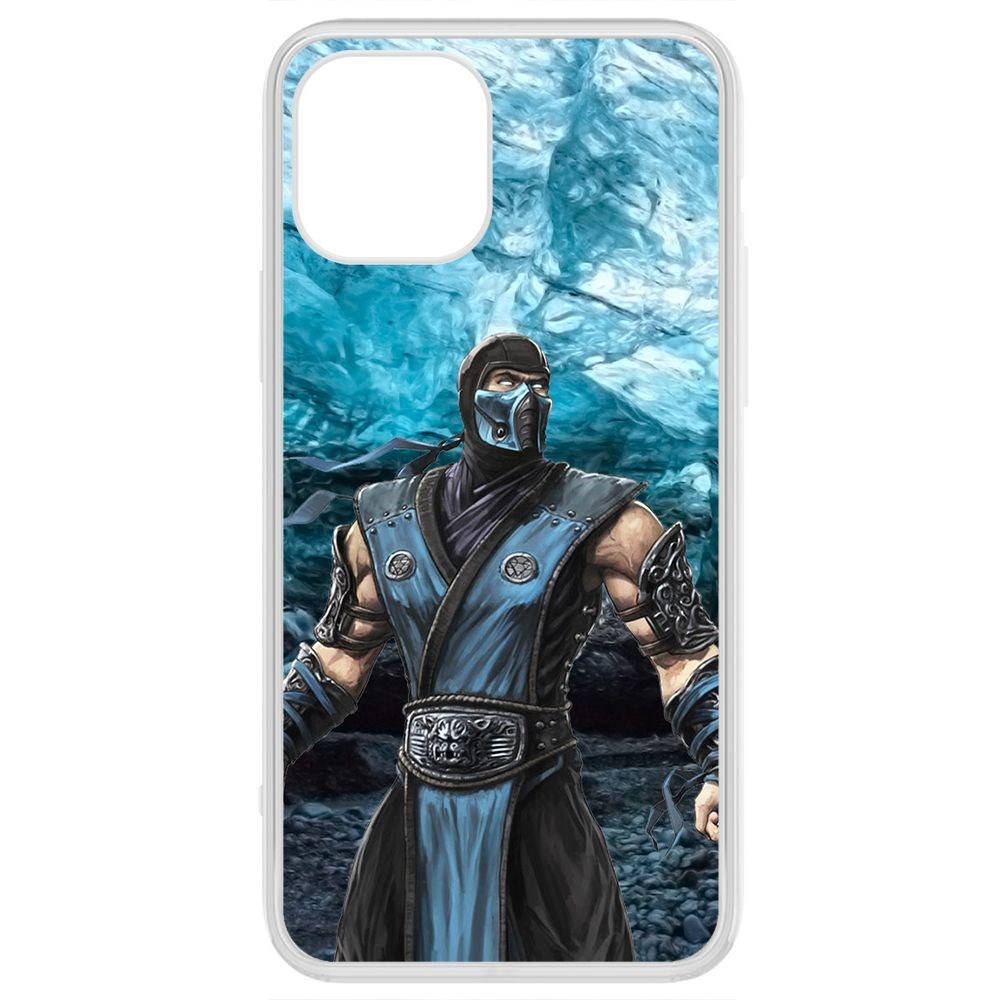 

Чехол-накладка Krutoff Clear Case Мортал Комбат. Саб Зиро для iPhone 12, Прозрачный