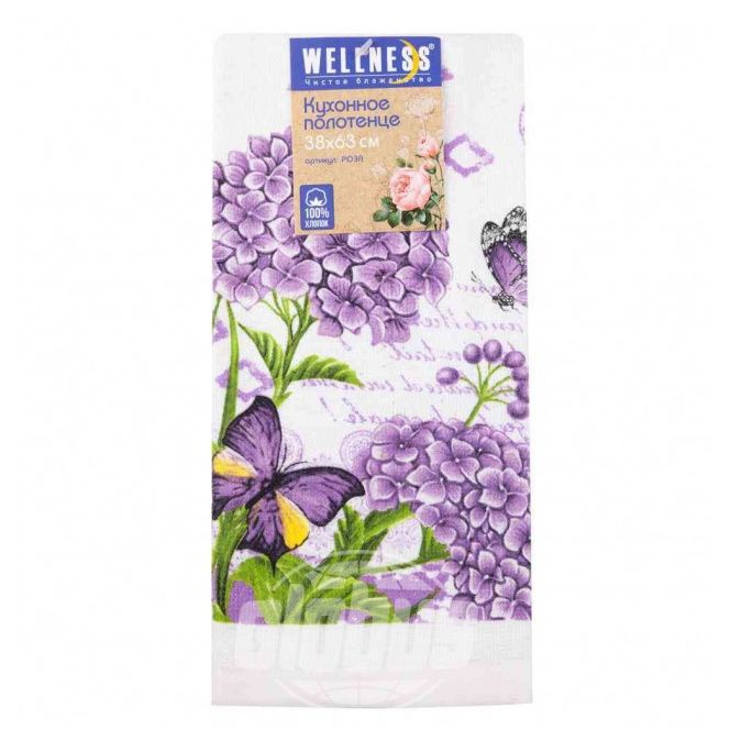 Полотенце кухонное Wellness Роза 38 х 63 см велюровое