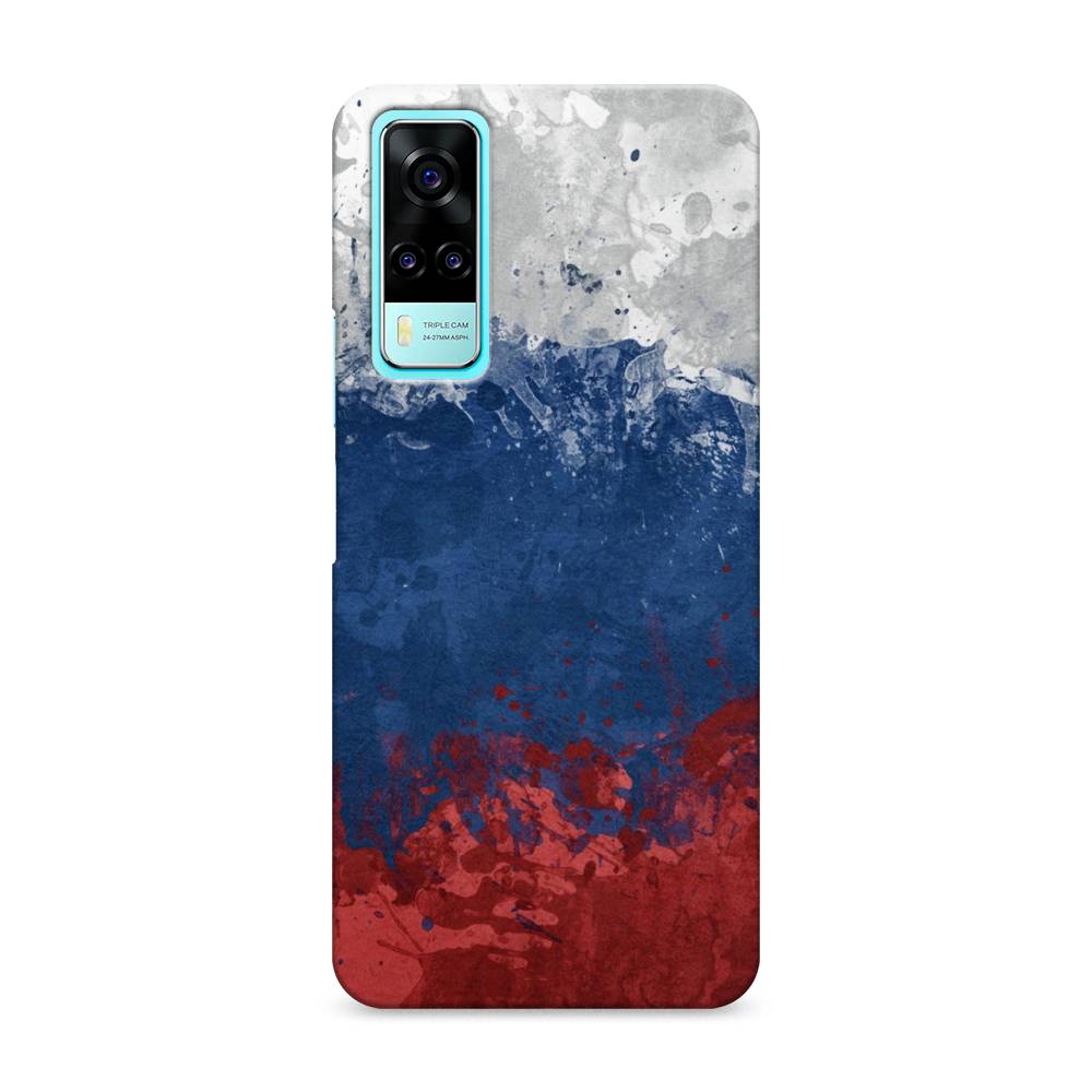 

Пластиковый чехол "Флаг России неровный" на Vivo Y31, 263720-4