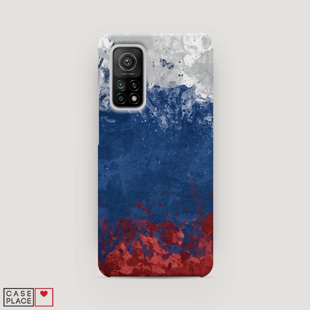 

Пластиковый чехол "Флаг России неровный" на Xiaomi Mi 10T, 39320-4